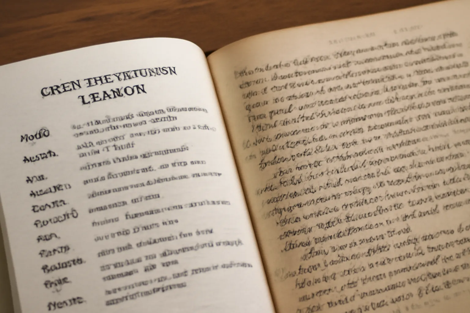 Lexique grec-français du Nouveau Testament ouvert à côté d'un texte biblique en grec ancien, avec des annotations d'étudiant